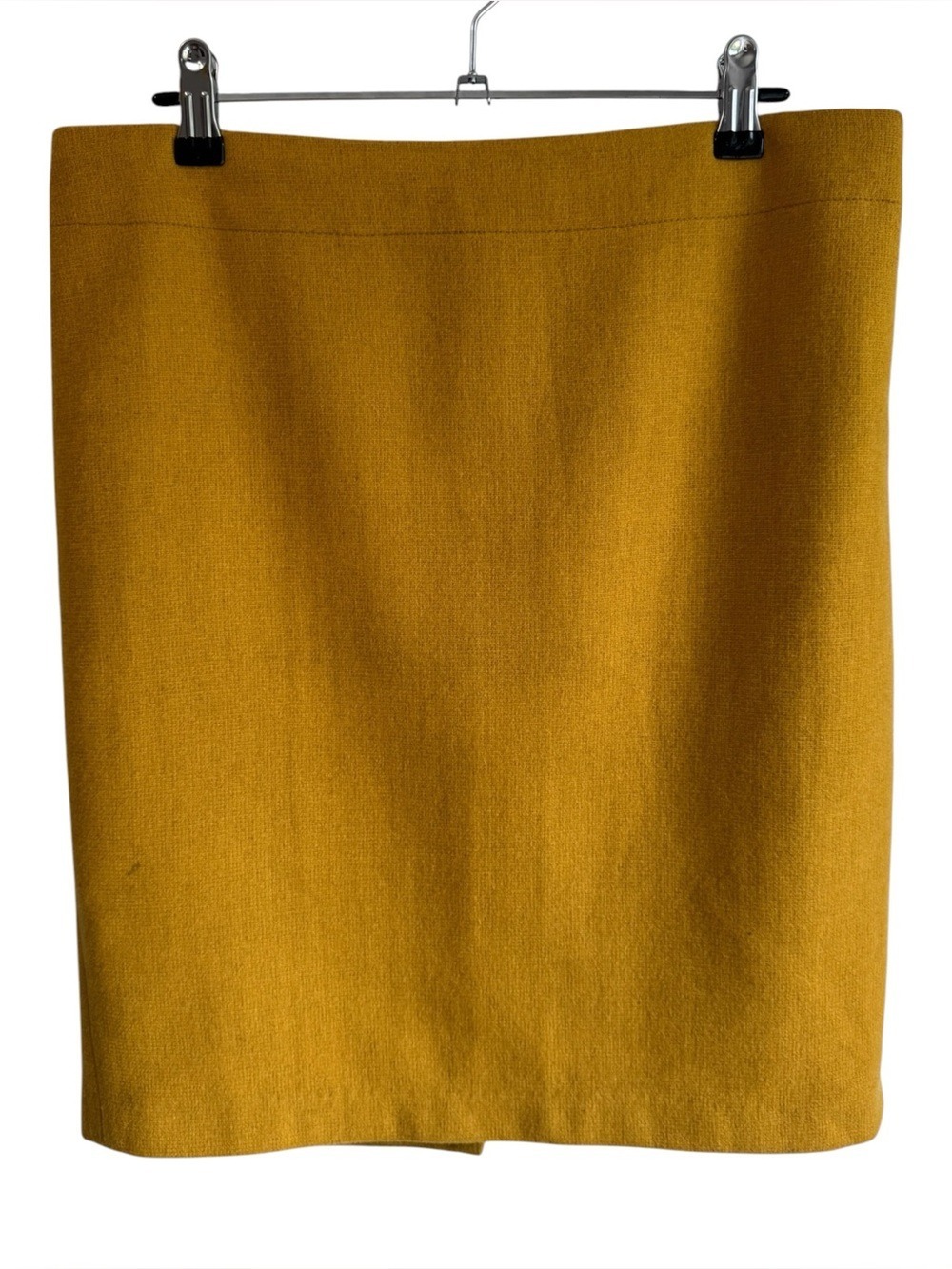 Dalia Collection Mustard Wool Blend Pencil Skirt 6 Vintage Inspired Office Mod